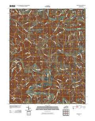 Gresham Kentucky Historical topographic map, 1:24000 scale, 7.5 X 7.5 Minute, Year 2010