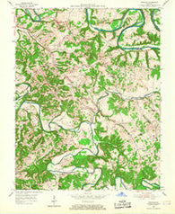 Gresham Kentucky Historical topographic map, 1:24000 scale, 7.5 X 7.5 Minute, Year 1953
