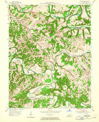 Gresham Kentucky Historical topographic map, 1:24000 scale, 7.5 X 7.5 Minute, Year 1953