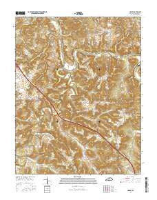 Hadley Kentucky Current topographic map, 1:24000 scale, 7.5 X 7.5 Minute, Year 2016