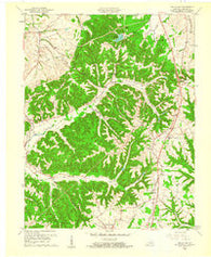 Halls Gap Kentucky Historical topographic map, 1:24000 scale, 7.5 X 7.5 Minute, Year 1961