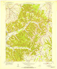 Halls Gap Kentucky Historical topographic map, 1:24000 scale, 7.5 X 7.5 Minute, Year 1952