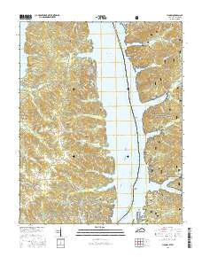 Hamlin Kentucky Current topographic map, 1:24000 scale, 7.5 X 7.5 Minute, Year 2016