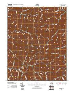 Handshoe Kentucky Historical topographic map, 1:24000 scale, 7.5 X 7.5 Minute, Year 2010
