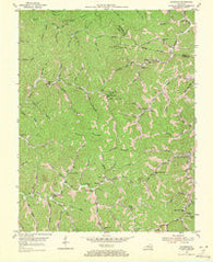 Handshoe Kentucky Historical topographic map, 1:24000 scale, 7.5 X 7.5 Minute, Year 1954