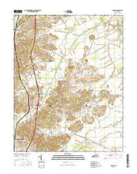 Hanson Kentucky Current topographic map, 1:24000 scale, 7.5 X 7.5 Minute, Year 2016