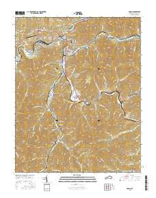 Harlan Kentucky Current topographic map, 1:24000 scale, 7.5 X 7.5 Minute, Year 2016