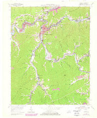 Harlan Kentucky Historical topographic map, 1:24000 scale, 7.5 X 7.5 Minute, Year 1954