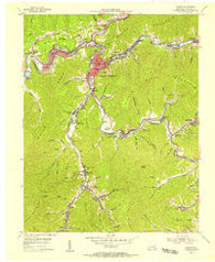 Harlan Kentucky Historical topographic map, 1:24000 scale, 7.5 X 7.5 Minute, Year 1954