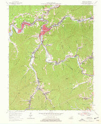 Harlan Kentucky Historical topographic map, 1:24000 scale, 7.5 X 7.5 Minute, Year 1954