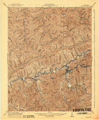Harlan Kentucky Historical topographic map, 1:62500 scale, 15 X 15 Minute, Year 1919