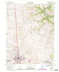 Harrodsburg Kentucky Historical topographic map, 1:24000 scale, 7.5 X 7.5 Minute, Year 1967