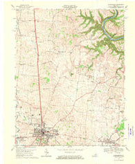 Harrodsburg Kentucky Historical topographic map, 1:24000 scale, 7.5 X 7.5 Minute, Year 1967