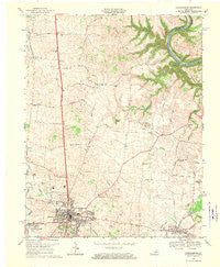 Harrodsburg Kentucky Historical topographic map, 1:24000 scale, 7.5 X 7.5 Minute, Year 1967