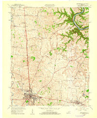 Harrodsburg Kentucky Historical topographic map, 1:24000 scale, 7.5 X 7.5 Minute, Year 1959