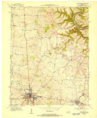 Harrodsburg Kentucky Historical topographic map, 1:24000 scale, 7.5 X 7.5 Minute, Year 1952