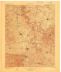 Harrodsburg Kentucky Historical topographic map, 1:125000 scale, 30 X 30 Minute, Year 1905
