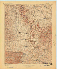 Harrodsburg Kentucky Historical topographic map, 1:125000 scale, 30 X 30 Minute, Year 1905