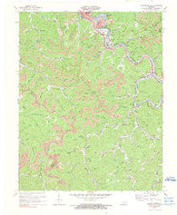 Hazard South Kentucky Historical topographic map, 1:24000 scale, 7.5 X 7.5 Minute, Year 1972