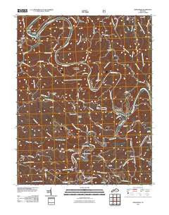 Heidelberg Kentucky Historical topographic map, 1:24000 scale, 7.5 X 7.5 Minute, Year 2011