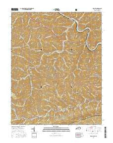 Hellier Kentucky Current topographic map, 1:24000 scale, 7.5 X 7.5 Minute, Year 2016