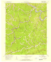 Hellier Kentucky Historical topographic map, 1:24000 scale, 7.5 X 7.5 Minute, Year 1954