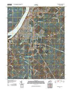 Henderson Kentucky Historical topographic map, 1:24000 scale, 7.5 X 7.5 Minute, Year 2010