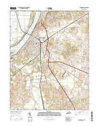 Henderson Kentucky Current topographic map, 1:24000 scale, 7.5 X 7.5 Minute, Year 2016