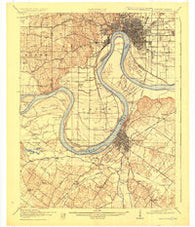Henderson Kentucky Historical topographic map, 1:62500 scale, 15 X 15 Minute, Year 1916