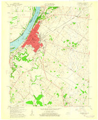 Henderson Kentucky Historical topographic map, 1:24000 scale, 7.5 X 7.5 Minute, Year 1959