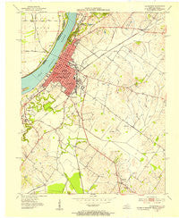 Henderson Kentucky Historical topographic map, 1:24000 scale, 7.5 X 7.5 Minute, Year 1952