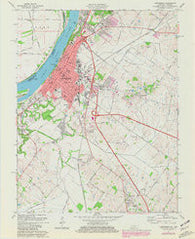 Henderson Kentucky Historical topographic map, 1:24000 scale, 7.5 X 7.5 Minute, Year 1971