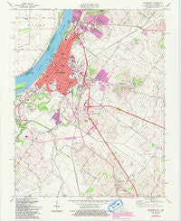 Henderson Kentucky Historical topographic map, 1:24000 scale, 7.5 X 7.5 Minute, Year 1971