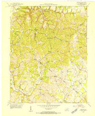 Hibernia Kentucky Historical topographic map, 1:24000 scale, 7.5 X 7.5 Minute, Year 1953