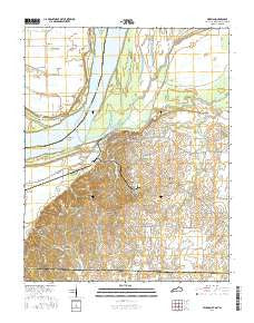 Hickman Kentucky Current topographic map, 1:24000 scale, 7.5 X 7.5 Minute, Year 2016