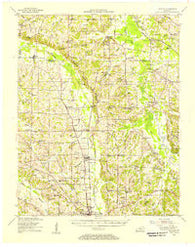 Hickory Kentucky Historical topographic map, 1:62500 scale, 15 X 15 Minute, Year 1951