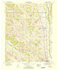Hickory Kentucky Historical topographic map, 1:24000 scale, 7.5 X 7.5 Minute, Year 1951