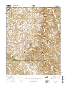 Hickory Flat Kentucky Current topographic map, 1:24000 scale, 7.5 X 7.5 Minute, Year 2016