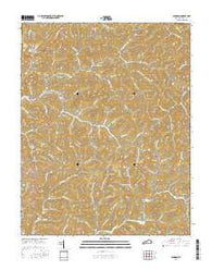 Hindman Kentucky Current topographic map, 1:24000 scale, 7.5 X 7.5 Minute, Year 2016