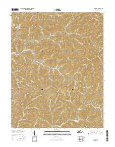 Hindman Kentucky Current topographic map, 1:24000 scale, 7.5 X 7.5 Minute, Year 2016