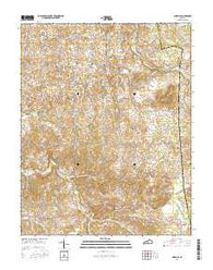 Hiseville Kentucky Current topographic map, 1:24000 scale, 7.5 X 7.5 Minute, Year 2016
