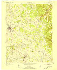 Hodgenville Kentucky Historical topographic map, 1:24000 scale, 7.5 X 7.5 Minute, Year 1953