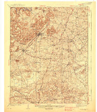 Horse Cave Kentucky Historical topographic map, 1:62500 scale, 15 X 15 Minute, Year 1938