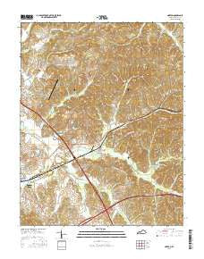 Horton Kentucky Current topographic map, 1:24000 scale, 7.5 X 7.5 Minute, Year 2016