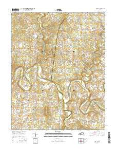 Hudgins Kentucky Current topographic map, 1:24000 scale, 7.5 X 7.5 Minute, Year 2016