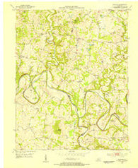 Hudgins Kentucky Historical topographic map, 1:24000 scale, 7.5 X 7.5 Minute, Year 1953