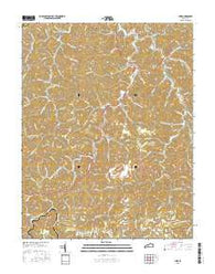 Inez Kentucky Current topographic map, 1:24000 scale, 7.5 X 7.5 Minute, Year 2016