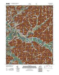 Irvine Kentucky Historical topographic map, 1:24000 scale, 7.5 X 7.5 Minute, Year 2011