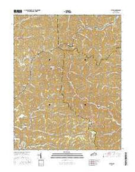 Ivyton Kentucky Current topographic map, 1:24000 scale, 7.5 X 7.5 Minute, Year 2016