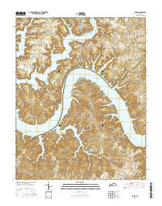 Jabez Kentucky Current topographic map, 1:24000 scale, 7.5 X 7.5 Minute, Year 2016